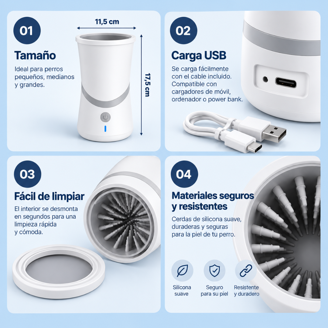 LuckyDog™ Limpiador Eléctrico de Patas 360°